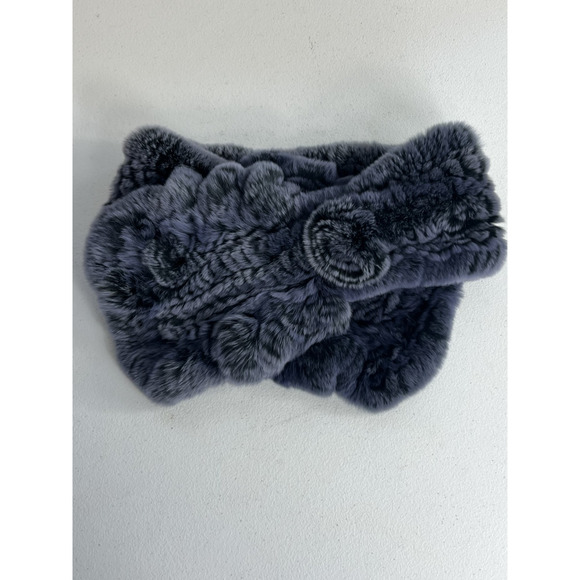 100% Rabbit Fur Scarf Shawl Collar Wrap Wave Edge Neck Warmer - Picture 10 of 11